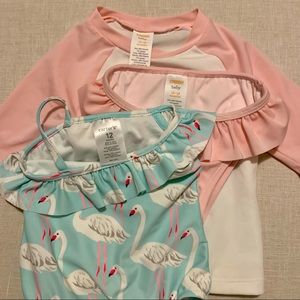 Carter and Gymboree Swimsuits 12M